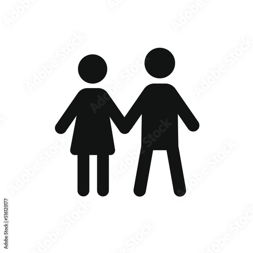 Wallpaper Mural Vector image of a man and a woman holding hands Torontodigital.ca