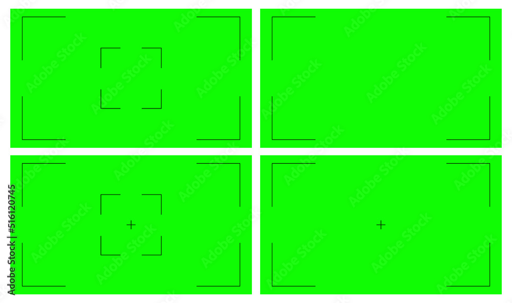 Set of Green screen blank background, empty digital video template mockup vector illustration Set of Green screen blank background, empty digital video template mockup vector illustration