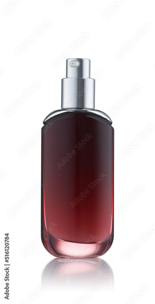 Red glass jar with cream isolated on a white background. Red glass jar with cream isolated on a white background.