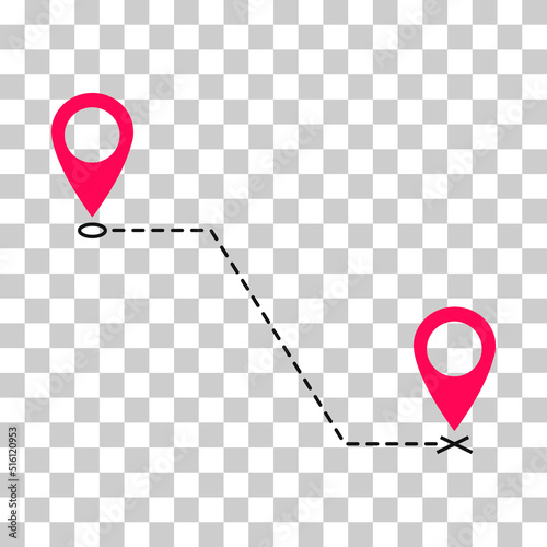 We have moved announcement design, location Vector icon symbol pointer, navigation illustration