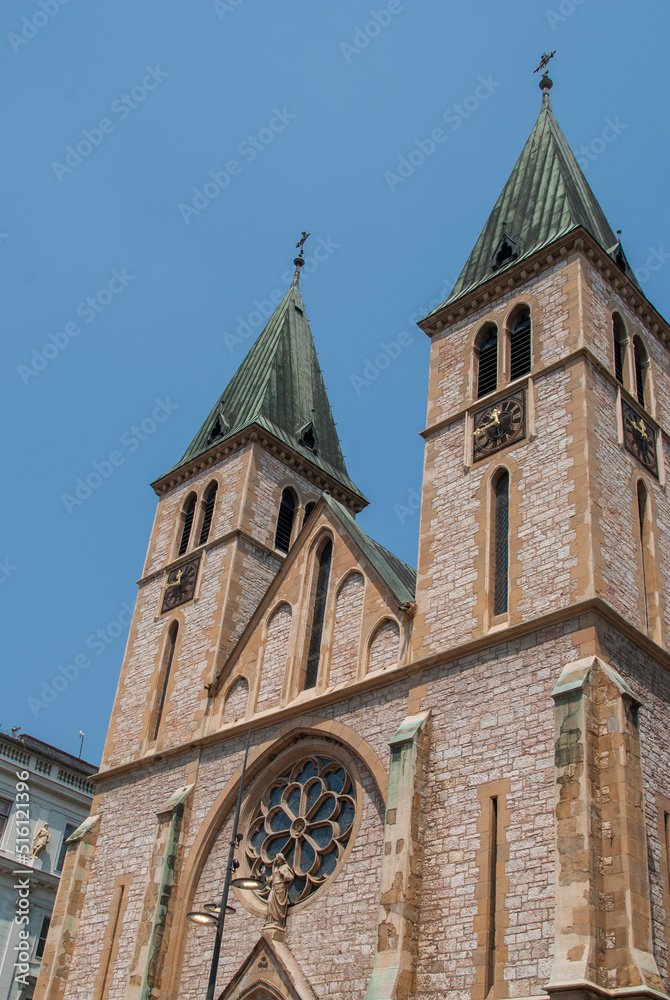 Sacred Heart Cathedral in Sarajevo, Bosnia and Herzegovina