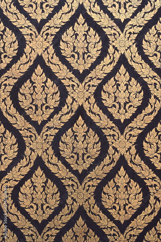Thai style of Gilded Black Lacquer Thai style of Gilded Black Lacquer