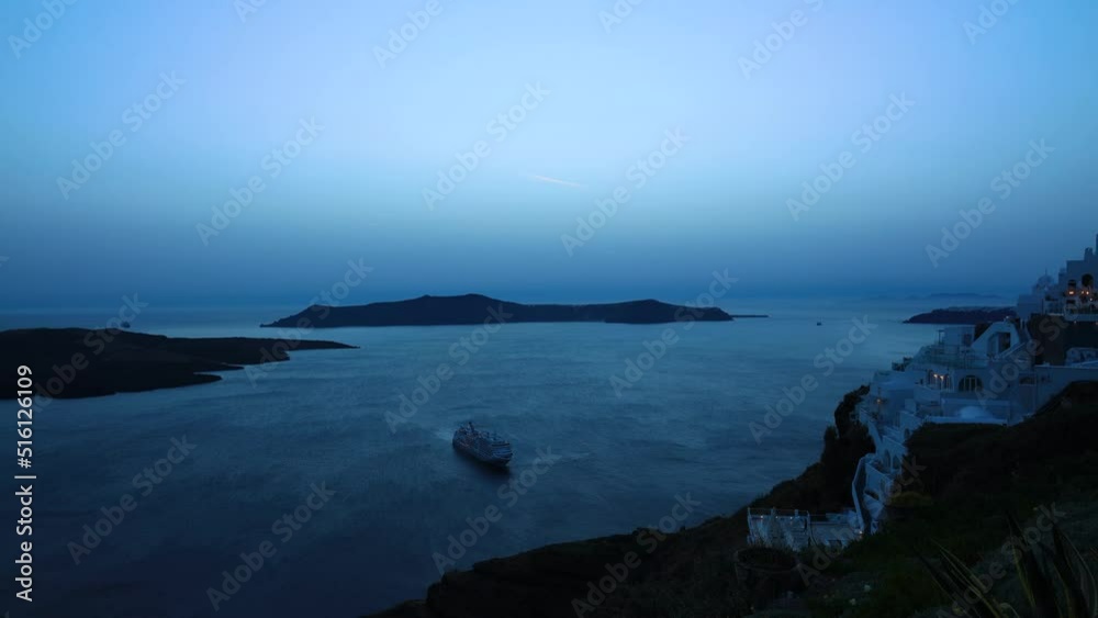 Travel trip in Santorini Island , Greece. as Picture square view of traditional Cycladic Santorini houses with blue sky background Travel trip in Santorini Island , Greece. as Picture square view of traditional Cycladic Santorini houses with blue sky background