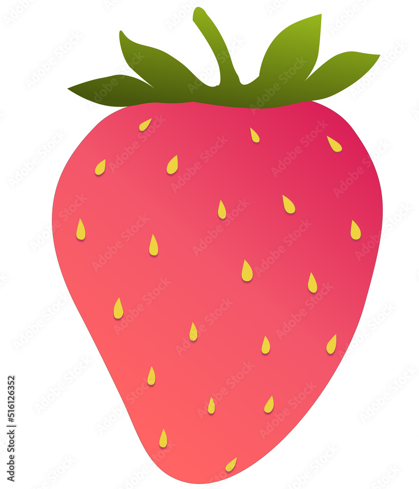 Ripe strawberry isolated on white for vector Ripe strawberry isolated on white for vector