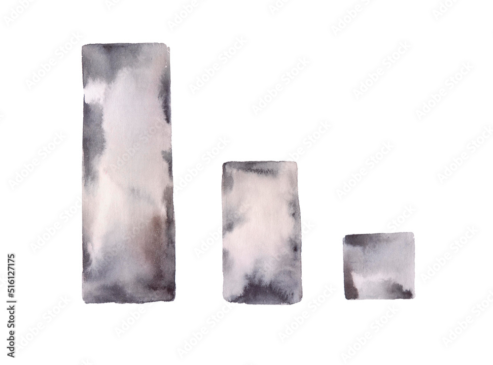 Watercolor business chart drawing. business growth graph draw on white background Watercolor business chart drawing. business growth graph draw on white background