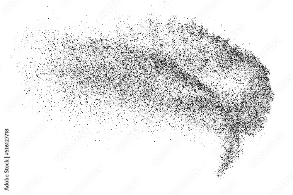 Fototapeta premium Abstract black texture. Dark grainy texture on white background. Dust overlay textured. Grain noise particles. Grunge design elements. Vector illustration, EPS 10.