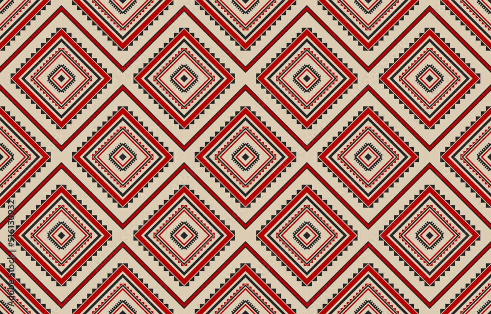 Geometric ethnic seamless pattern in tribal. Fabric Indian style. Aztec art ornament print. Design for background, wallpaper, illustration, fabric, clothing, carpet, textile, batik, embroidery.