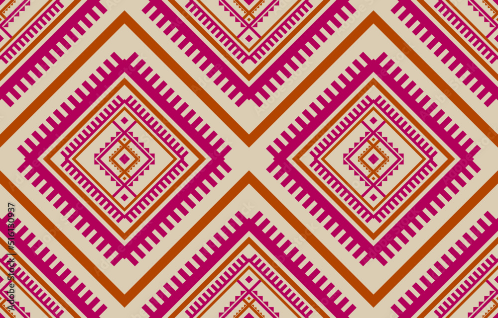 Fabric Mexican style. Geometric ethnic seamless pattern in tribal. Aztec art ornament print. Design for background, wallpaper, illustration, fabric, clothing, carpet, textile, batik, embroidery.