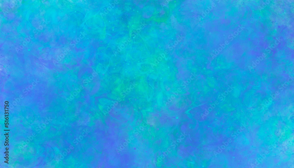 Blue and light green abstract watercolor background