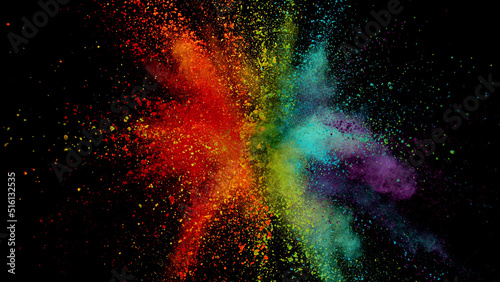 Colored powder explosion. © Jag_cz