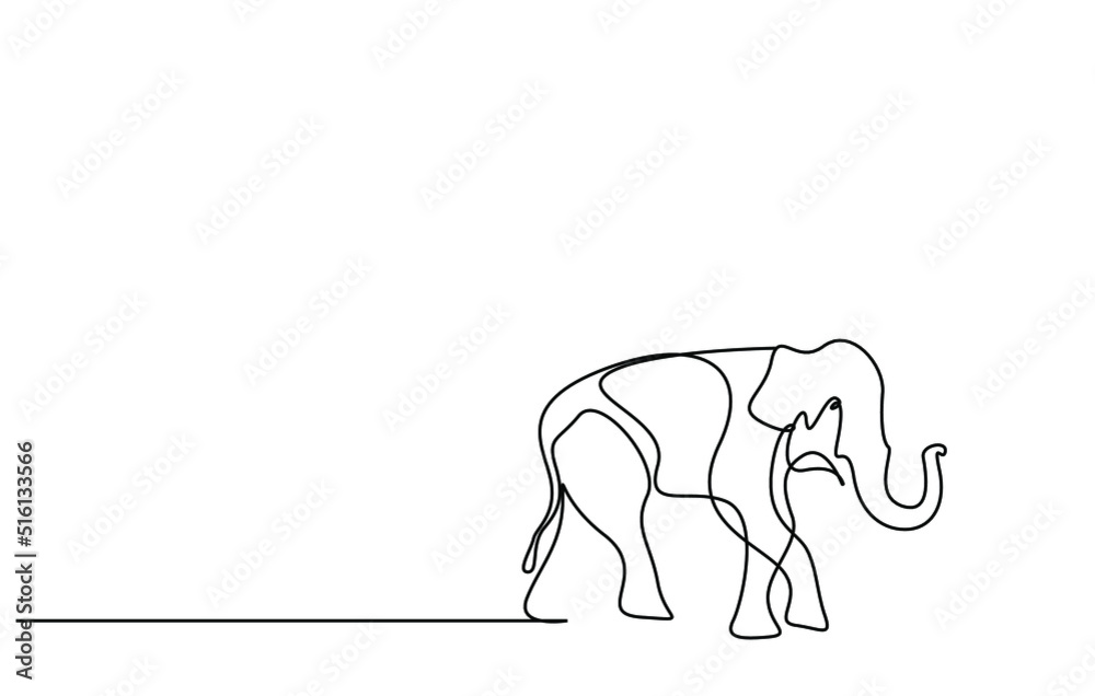 a big elephant is walking drawing concept a big elephant is walking drawing concept