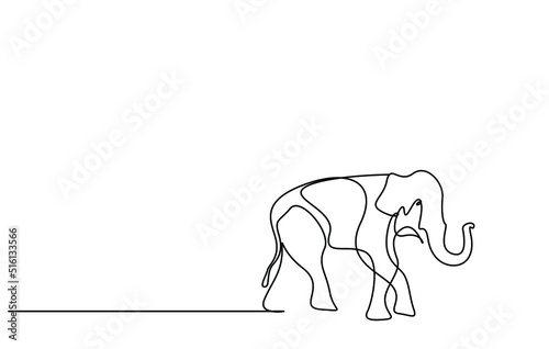 a big elephant is walking drawing concept