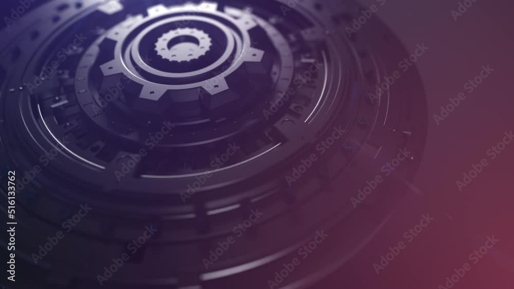 The mechanical process of multiple mechanical parts interacting and working together in close-up. The mechanical process of multiple mechanical parts interacting and working together in close-up.
