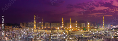 Medina, Al-Madinah Al-Munawwarah, Saudi Arabia - Al Masjid an Nabawi Medina Grand Mosque  photo