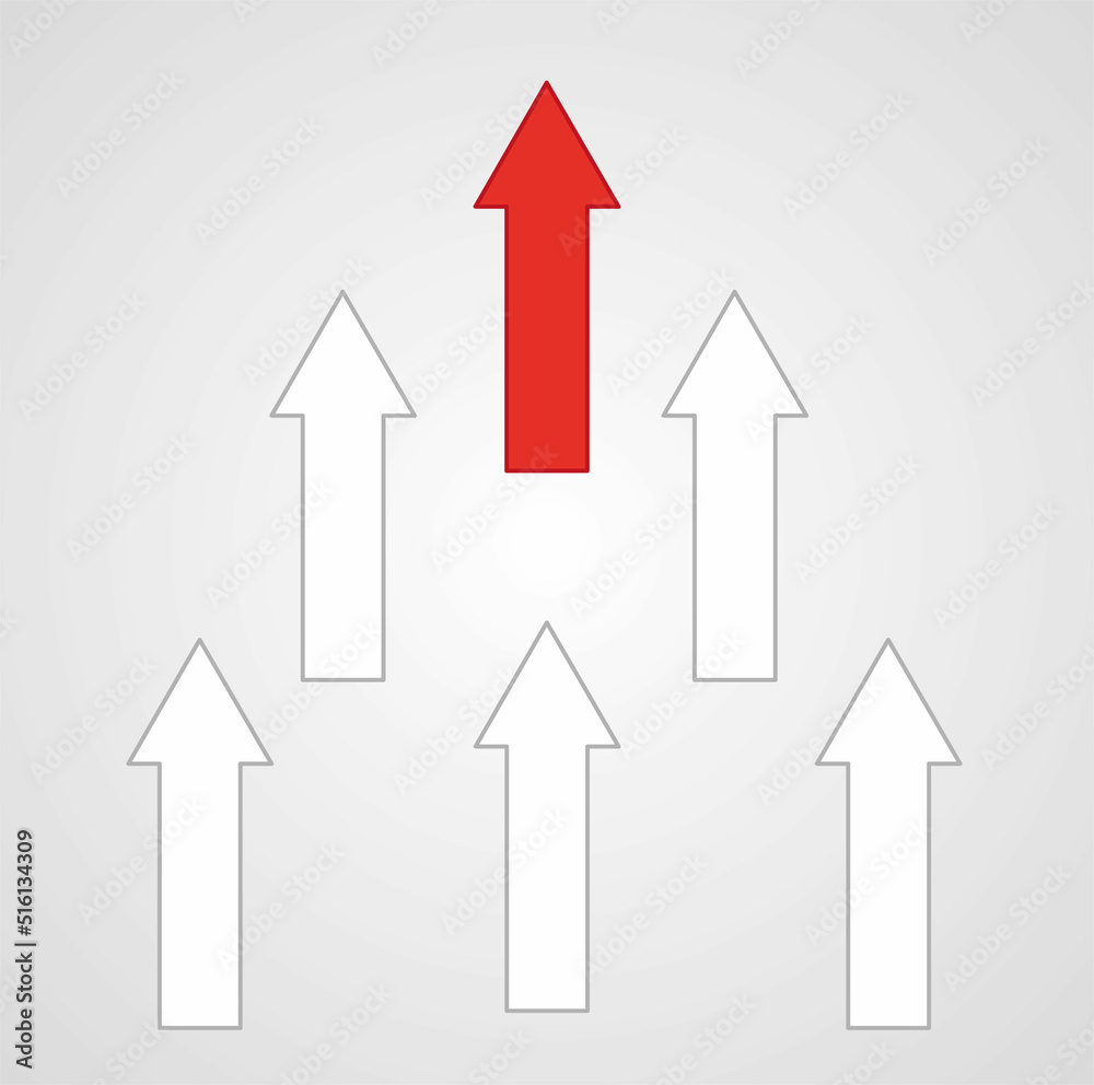 arrows on a light gray background, a symbol of growth, the concept of progress, moving forward, development in business or sports arrows on a light gray background, a symbol of growth, the concept of progress, moving forward, development in business or sports