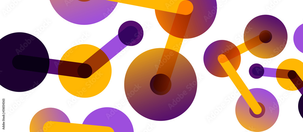 Abstract background. Round dots connected by lines. Trendy techno business template for wallpaper, banner, background or landing Abstract background. Round dots connected by lines. Trendy techno business template for wallpaper, banner, background or landing