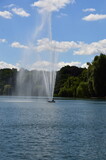 Fountain at Lake Maschsee in Hannover, the Capital City of Lower Saxony