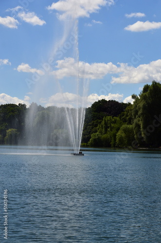 Fountain at Lake Maschsee in Hannover, the Capital City of Lower Saxony