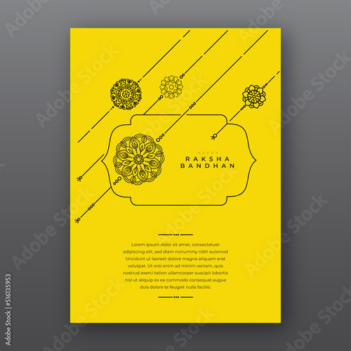 Happy Raksha Bandhan Greeting Card Background Design Template