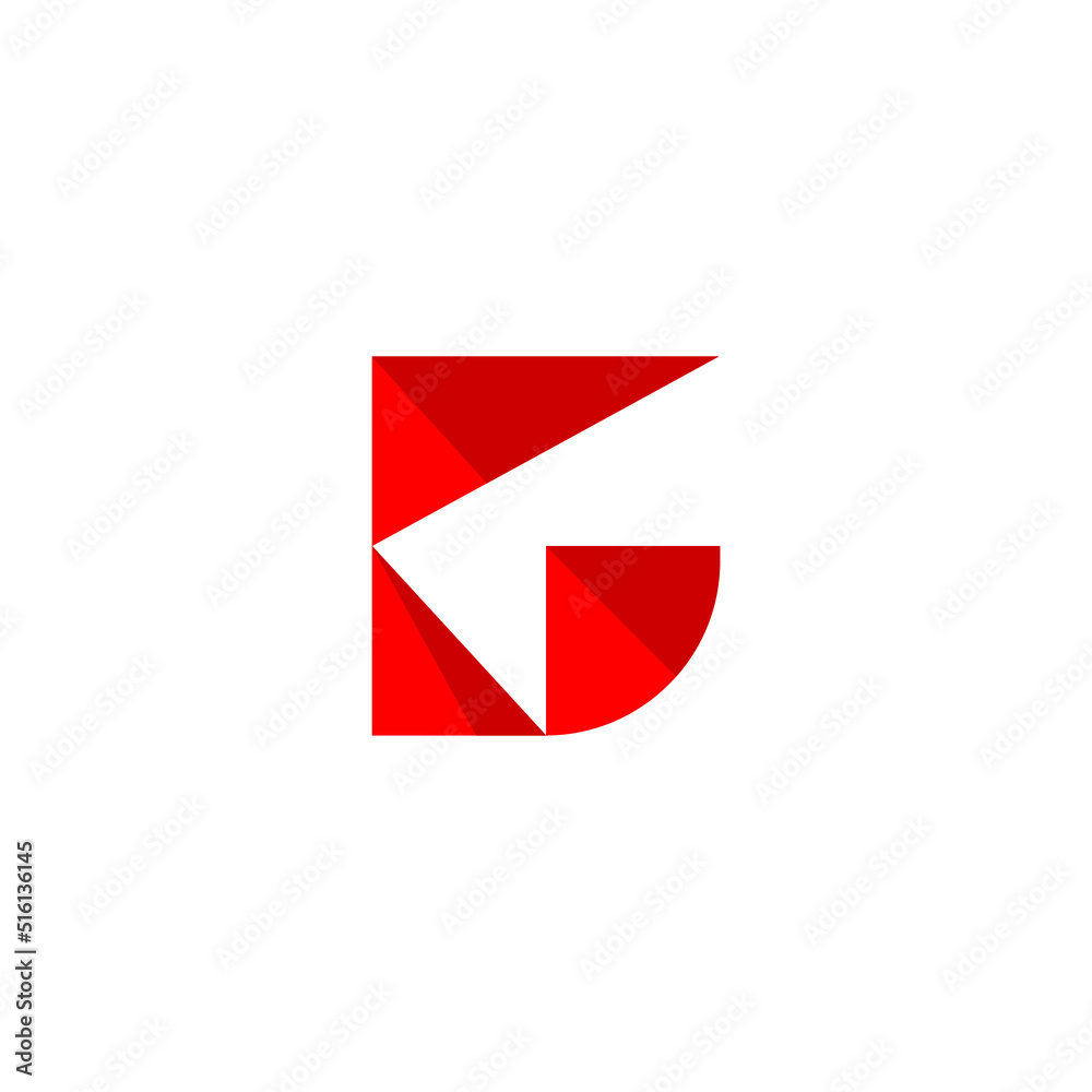 G Logo Modern Design With Red Color G Logo Modern Design With Red Color