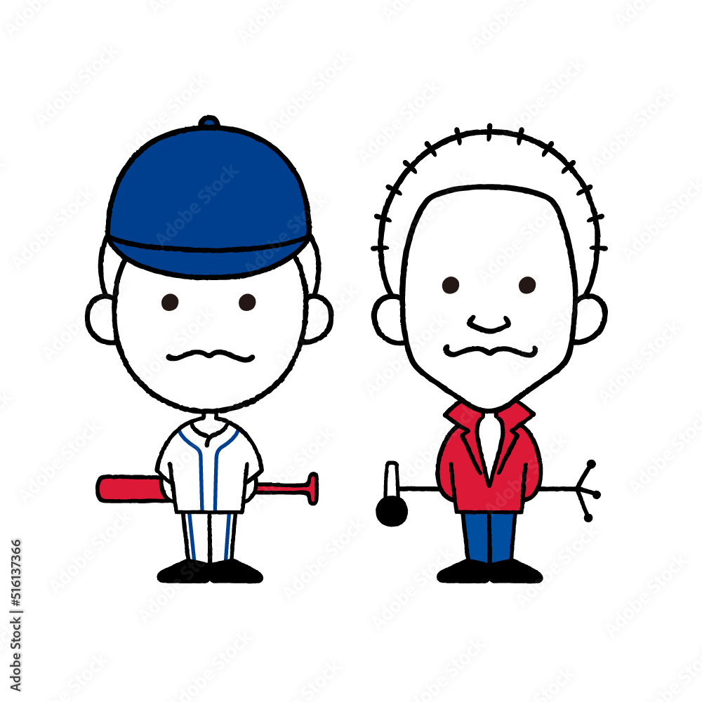 Baseball player and musician illustration - Vector Baseball player and musician illustration - Vector