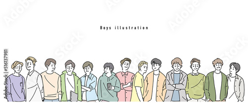 人物 男性 おしゃれイラスト素材