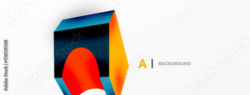 Abstract background - 3d abstract shape. Wallpaper for concept of AI technology, blockchain, communication, 5G, science, business