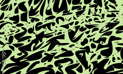Abstract background of black and pistachio spots. Composition in the form of a chaotic arbitrary pattern. EPS 10. Contrasting texture.