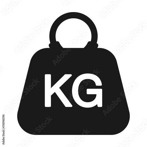 Weight icon. Kilogram or weight concept. vector linear illustration.