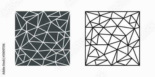 Abstract Geometric Irregular Triangle Pattern Background Vector Set Isolated on White