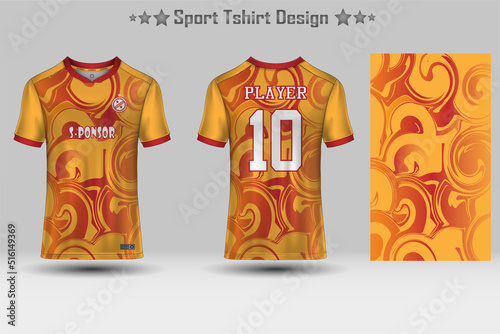 Football sport jersey mockup abstract geometric pattern t-shirt design