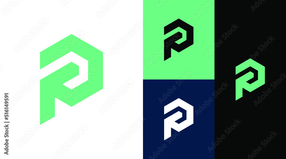 Hexagonal P Letter Monogram Business Corporate Logo Design Concept Hexagonal P Letter Monogram Business Corporate Logo Design Concept