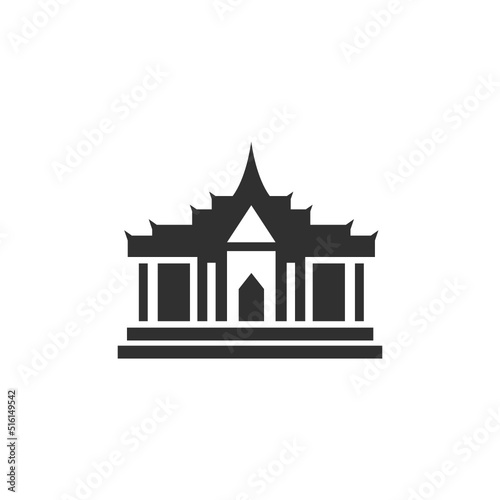 Thailand temple icon in trendy flat style isolated on white background. Symbol for your web site design, logo, app, UI. Vector illustration, EPS