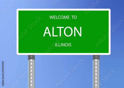 Vector Signage-Welcome to Alton, Illinois	 photo