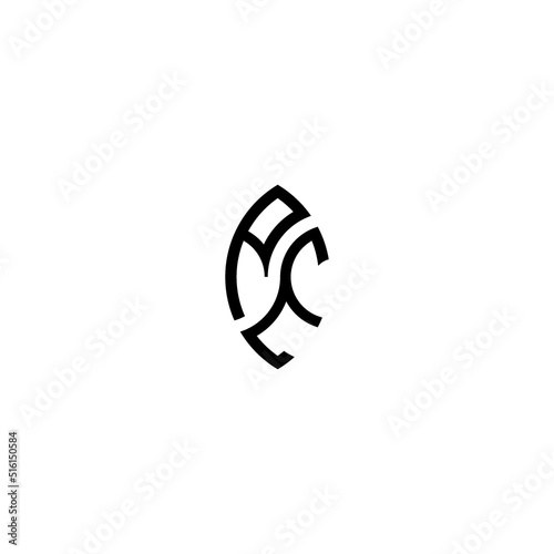 PE leaf shape line initial concept with high quality logo design