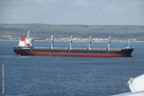 cargo ship in port