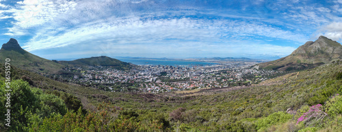 Panorama of Cape Town from Table Mountain, Westerne Cape, South Africa