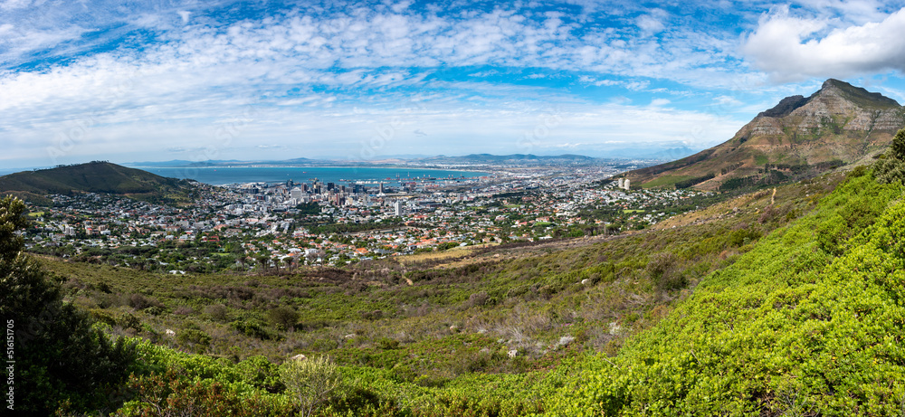Panorama of Cape Town from Table Mountain, Westerne Cape, South Africa