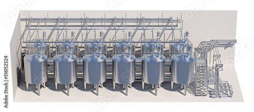 Photography vinification equipment isolated on white