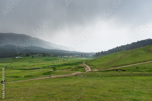 This photo depicts the peace and heavenly beauty that prevails in the valley of Kashmir which has been engulfed by the terrorism. Gulmarg, Baramulla, Jammu and Kashmir India.