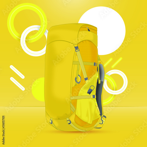 illustration of daypack, outdoor bag