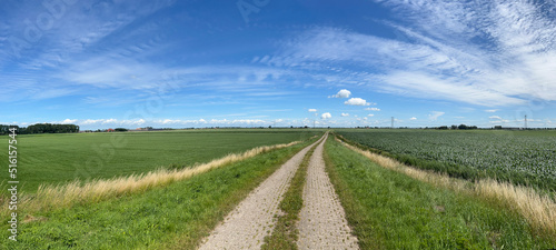 Panorama from a road and farmlandPanorama from a road and farmland around Kuinre