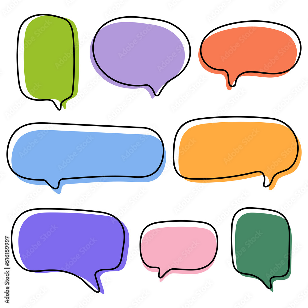 Speech bubbles, textbox cloud of chat for comment Speech bubbles, textbox cloud of chat for comment