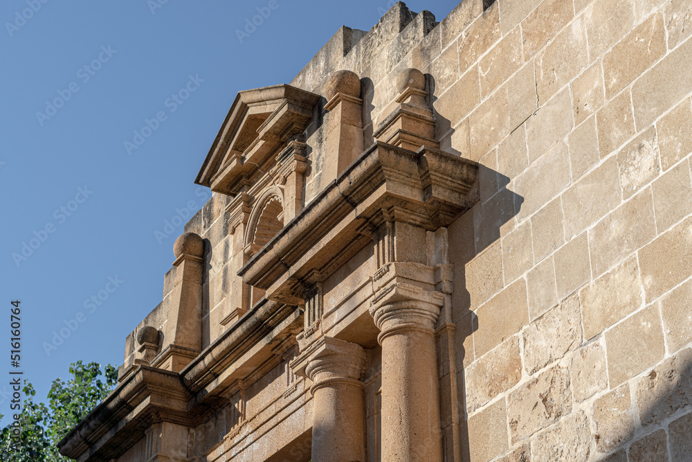 Exterior part of the remains of the old church of Benissa, (Alicante, Spain). 