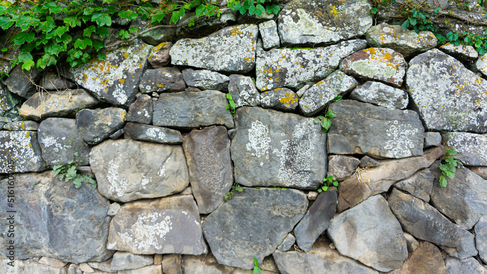 石の外壁ブロックのテクスチャ素材