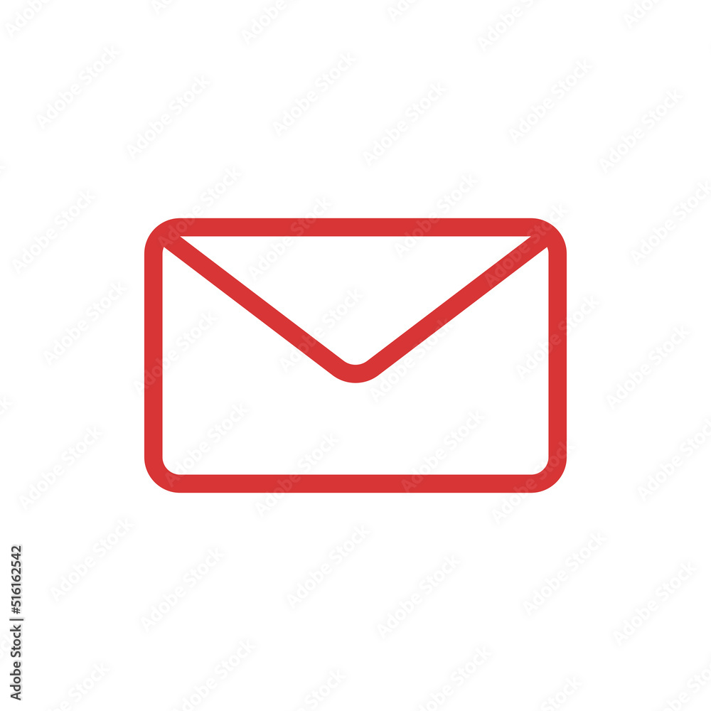 Mail red vector icon Mail red vector icon