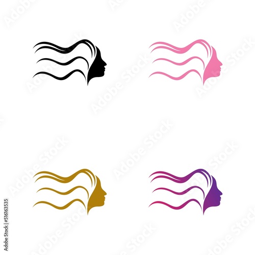 Salon logo vector icon set
