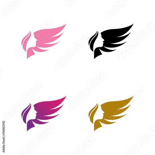 Salon logo vector icon set © feri