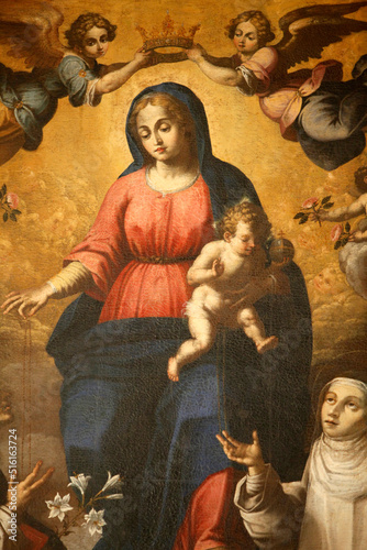 Virgin and child in St. Catald church, Cisternino, Apulia
