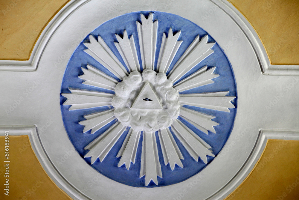 Fototapeta premium Chiesa Immacolata ceiling sculpture, Muro Leccese, Apulia
